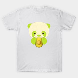 cute panda eat avocado T-Shirt